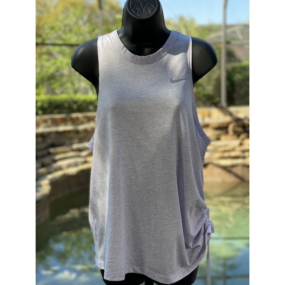 Nike Women's Large Cinched Side Tank Top - Lavender Activewear